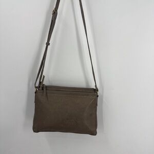 Margot 100% leather taupe  Crossbody Bag